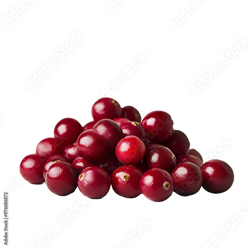 Cranberries isolated on a transparent background