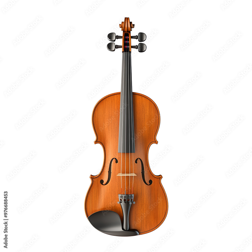 Fototapeta premium Close up of a classic violin on a black background. Musical instrument concept.