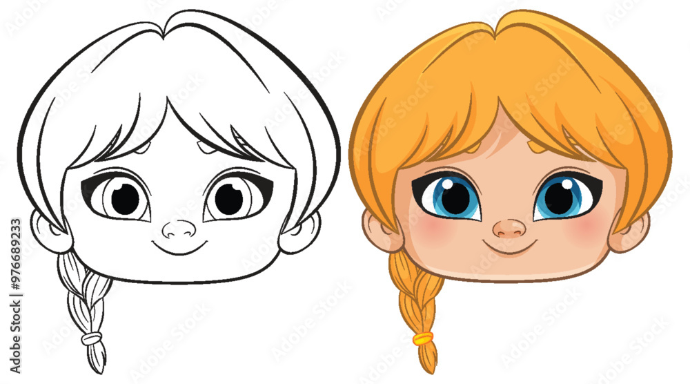 Cute Girl Character Illustration