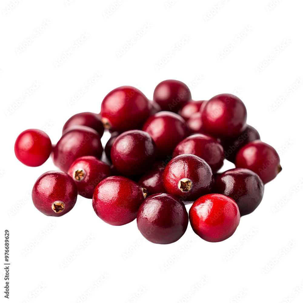 Cranberries isolated on a transparent background Cranberries isolated on a transparent background