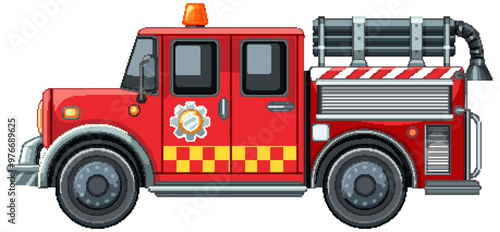 Red Fire Truck Illustration
