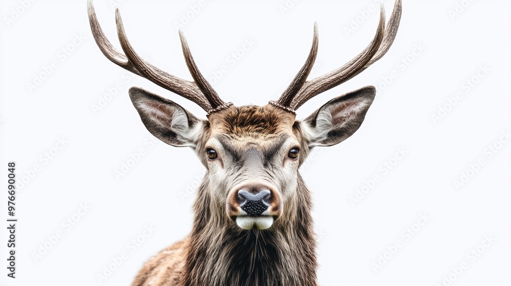 Red Deer Portrait. Red Deer Portrait.