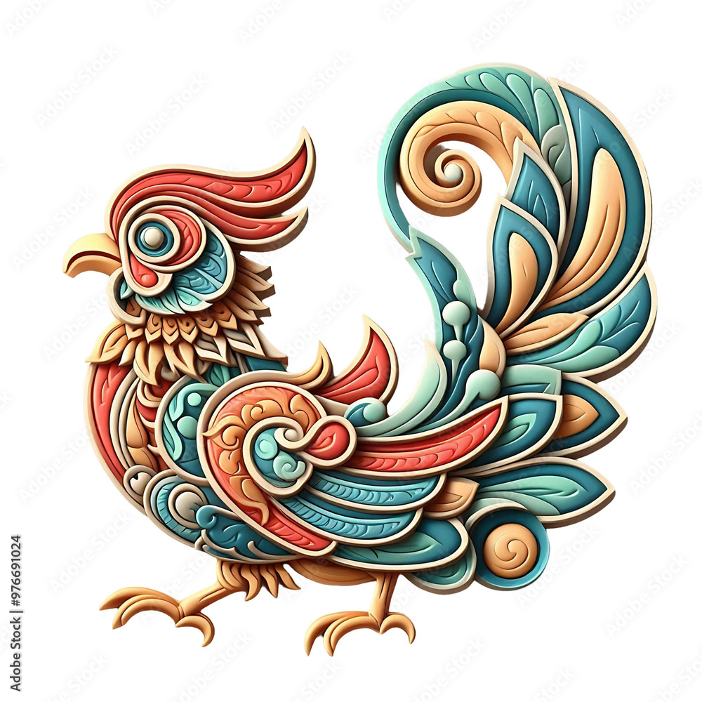 a drawing of a bird with a blue and green feathers. a drawing of a bird with a blue and green feathers.