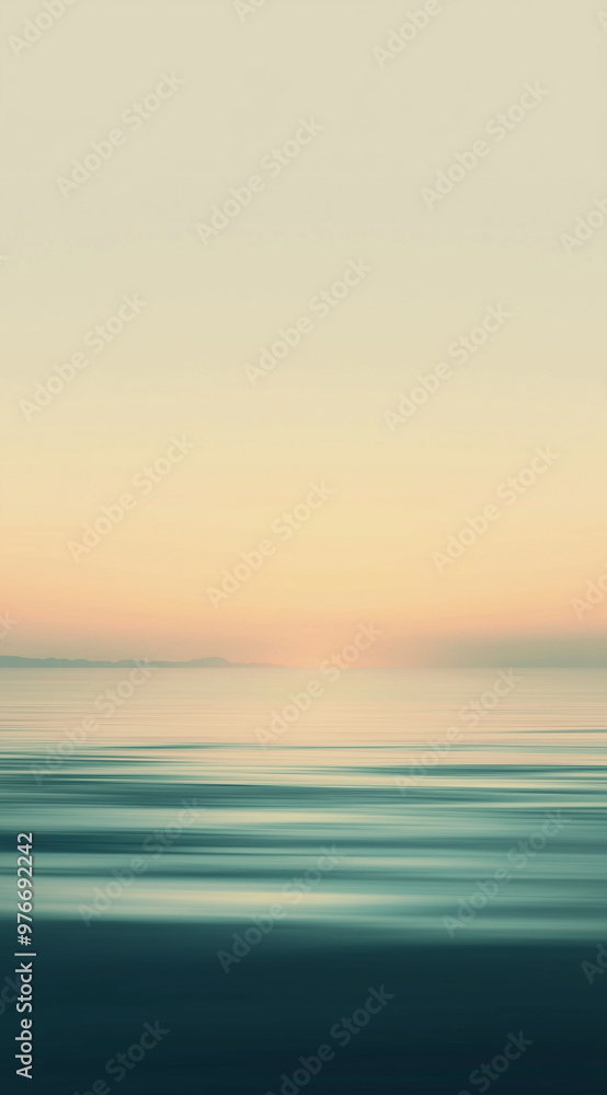 Obraz premium Minimalist abstract ocean wallpaper with blue and green gradient and cream texture