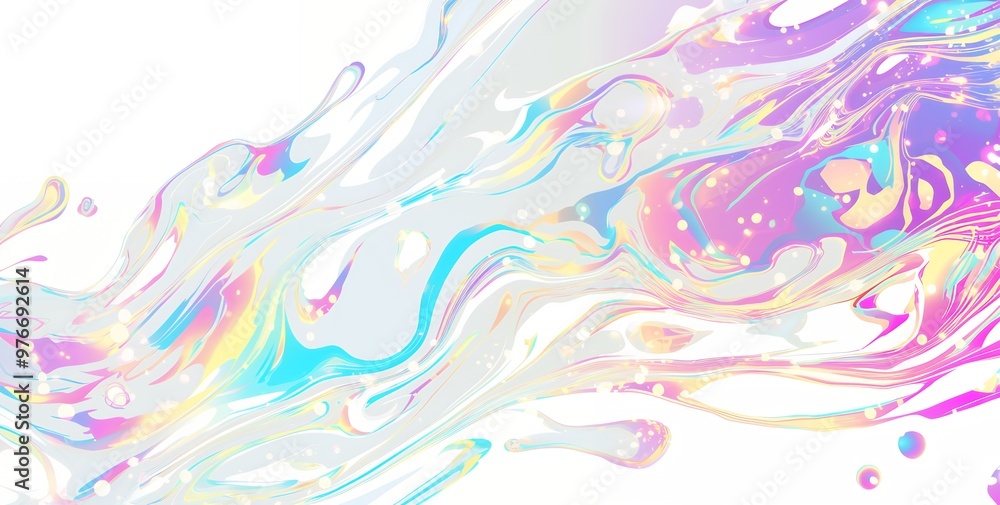 Abstract swirls of iridescent colors experience. light reflects off the liquid surface, creating a shimmering effect. Texture illustration Abstract swirls of iridescent colors experience. light reflects off the liquid surface, creating a shimmering effect. Texture illustration