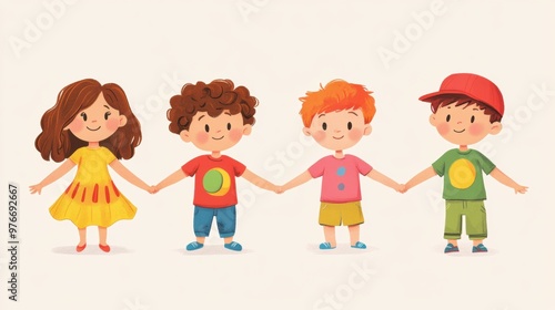 Kids Holding Hands.