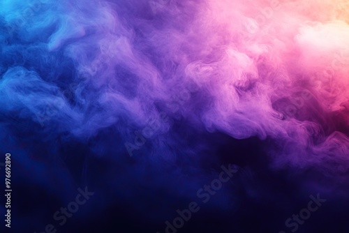 A vibrant abstract cloud formation showcasing stunning gradients of pink, purple, and blue hues, creating a dramatic visual effect.