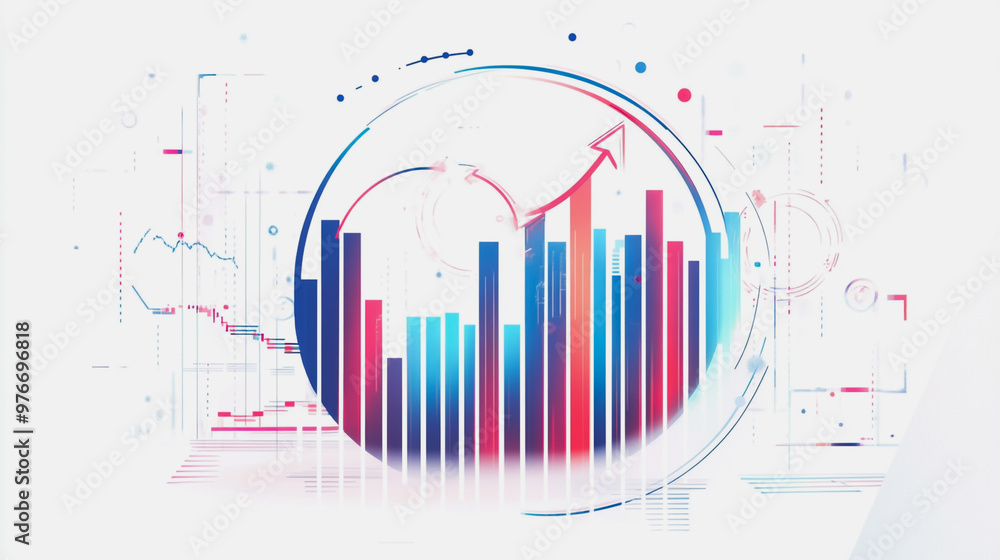 Abstract white background with Colorful charts and graphs with statistics to innovative analyze business potential and forecast future development of companies growth. Abstract white background with Colorful charts and graphs with statistics to innovative analyze business potential and forecast future development of companies growth.