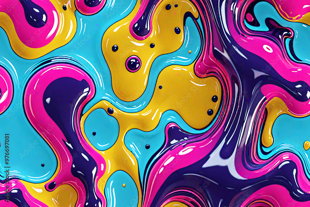 Abstract 3D fluid Endless background. Seamless colorful pattern. Abstract 3D fluid Endless background. Seamless colorful pattern.
