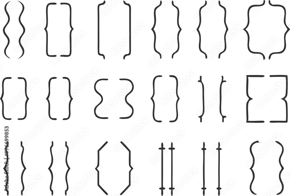Different brackets set. Vector illustration Different brackets set. Vector illustration