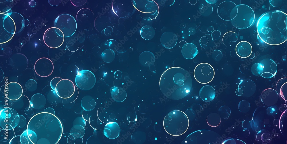 Abstract blue background with glowing circles. Perfect for a modern, futuristic design. Abstract blue background with glowing circles. Perfect for a modern, futuristic design.
