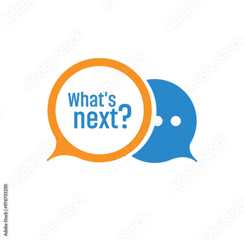 What's next sign on white background	