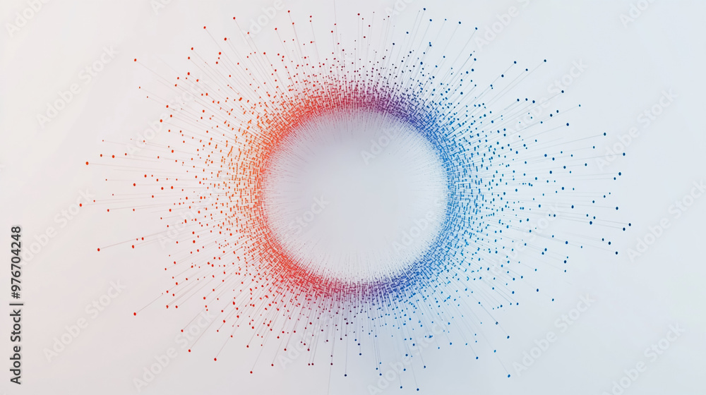 Abstract white background with Colorful circle lines. Digital future technology . Abstract business connection of lines from nodes innovation of communication in the network. Abstract white background with Colorful circle lines. Digital future technology . Abstract business connection of lines from nodes innovation of communication in the network.