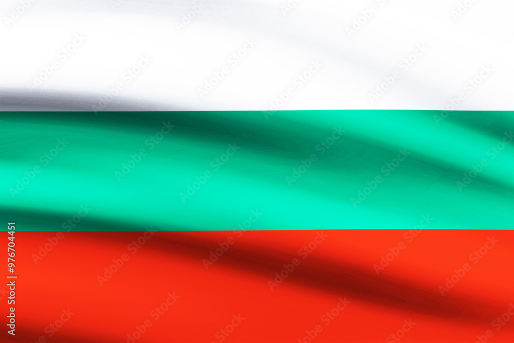 Naklejka premium Bulgaria flag illustration or picture. Patriotism concept