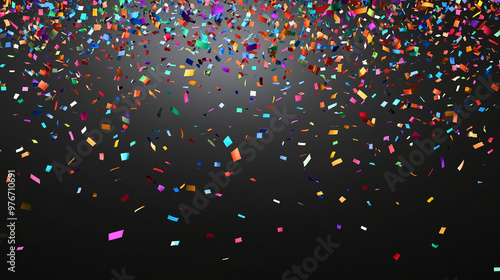 confetti on white confetti on a white background.