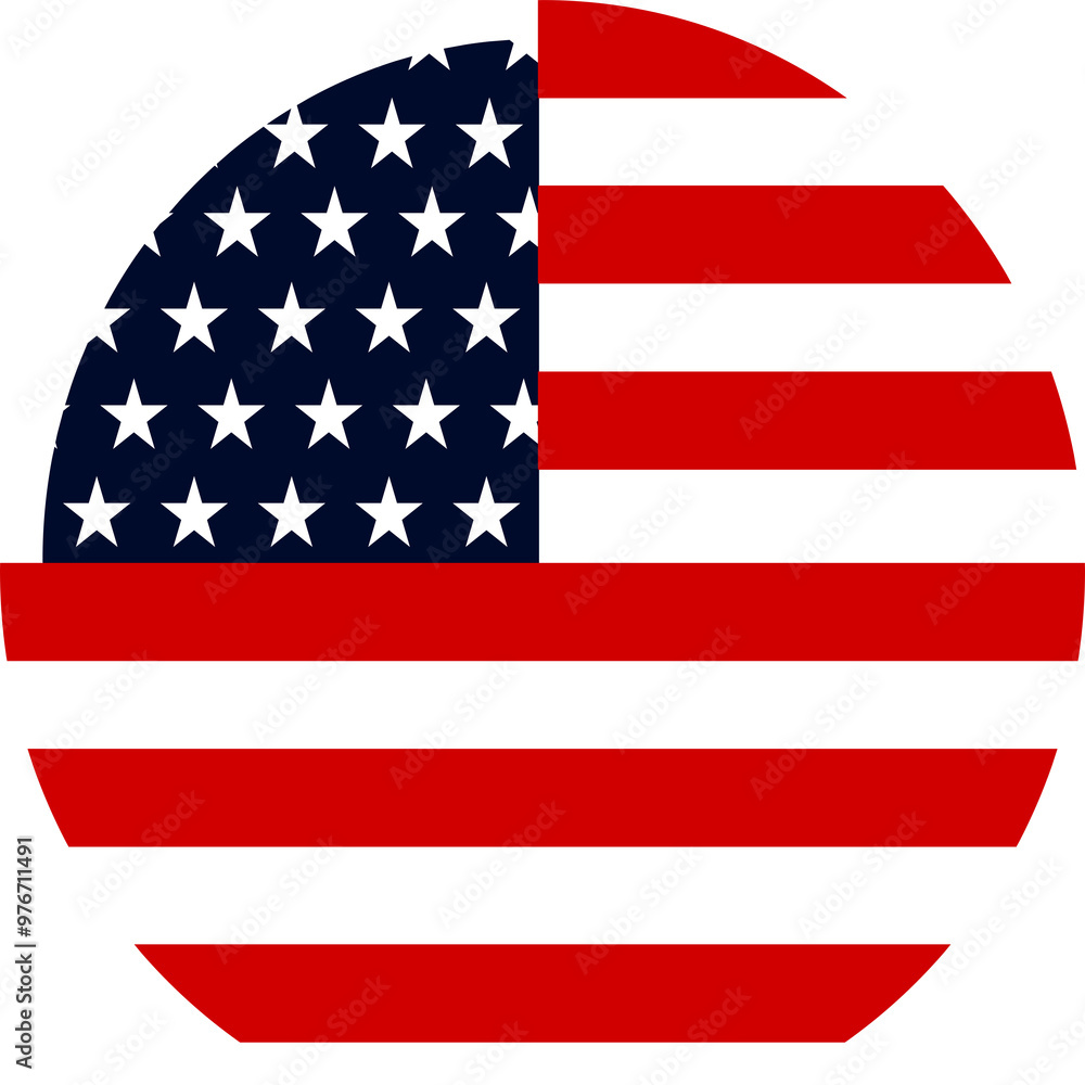 Naklejka premium Various design of USA flag