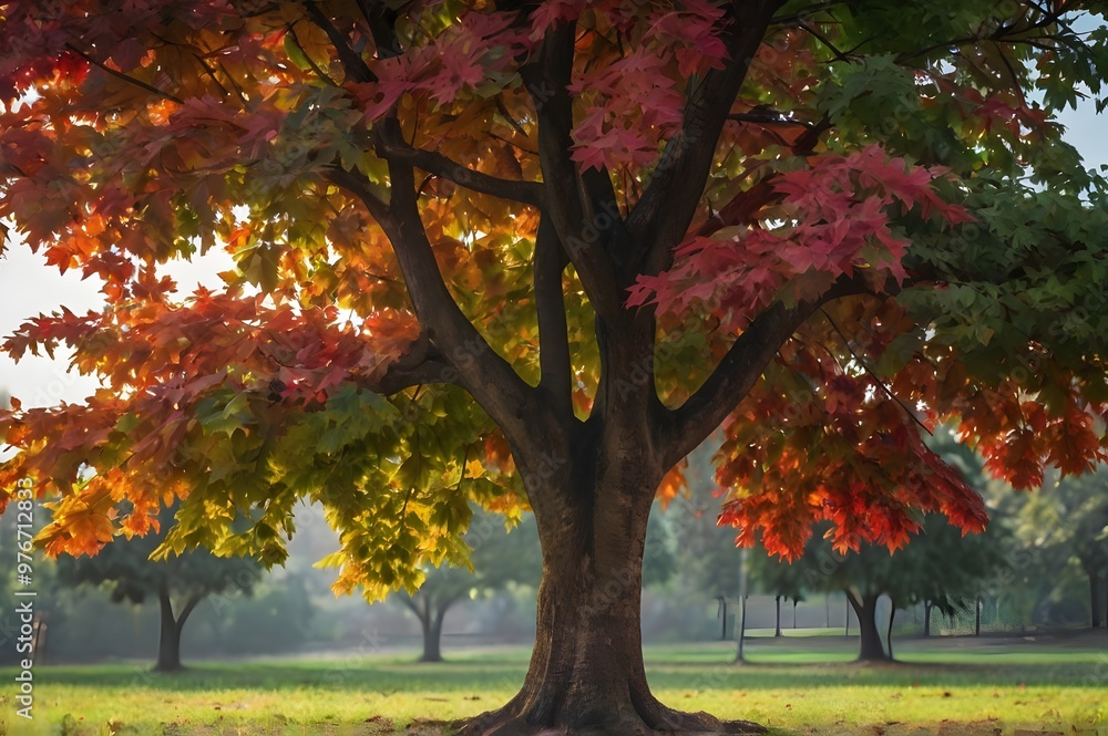 A digitally created tree with vibrant leaves representing national flags from around the world. The tree symbolizes global growth, diversity, and tolerance, set against a soft, peaceful landscape back A digitally created tree with vibrant leaves representing national flags from around the world. The tree symbolizes global growth, diversity, and tolerance, set against a soft, peaceful landscape back