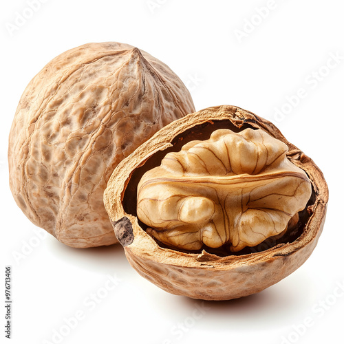 kelisa nuts isolated white background design photo