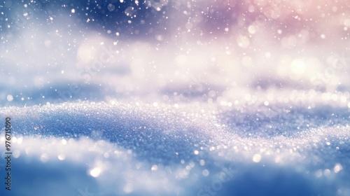 Wallpaper Mural Sparkling snowflakes shimmering in sunlight during a serene winter sunrise magical winter landscape Torontodigital.ca