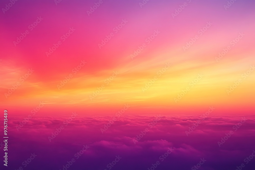 A breathtaking sunset view with vibrant hues of pink, orange, and purple blending seamlessly above a sea of clouds. A breathtaking sunset view with vibrant hues of pink, orange, and purple blending seamlessly above a sea of clouds.