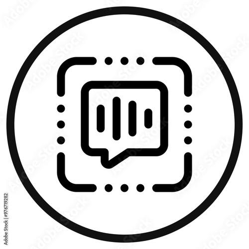 Editable speech recognition, voice scan vector icon. AI technology, artificial intelligence. Part of a big icon set family. Perfect for web and app interfaces, presentations, infographics, etc