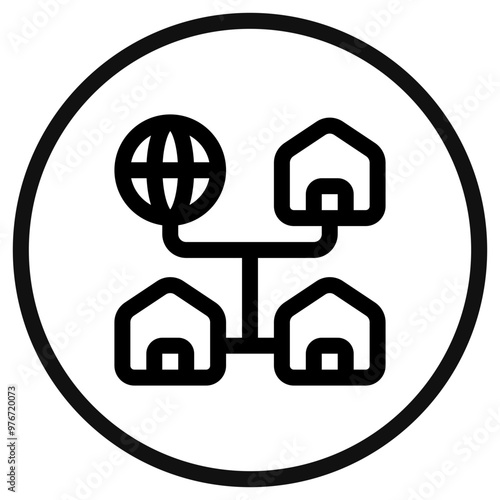 Editable local, home, network, LAN, connection vector icon. Remote work, job, profession, freelance. Part of a big icon set family. Perfect for web and app interfaces, presentations, infographics, etc