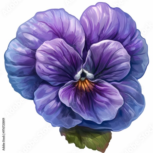 Violet Flower Icon for Video Game, Symbol for Gaming Concept Generative AI