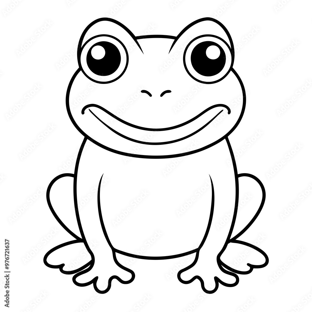 Cute Frog Vector Illustration for Kids and Nature Designs Cute Frog Vector Illustration for Kids and Nature Designs