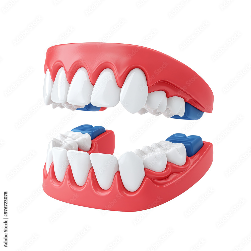 Obraz premium Toy dental model of human teeth for educational purposes