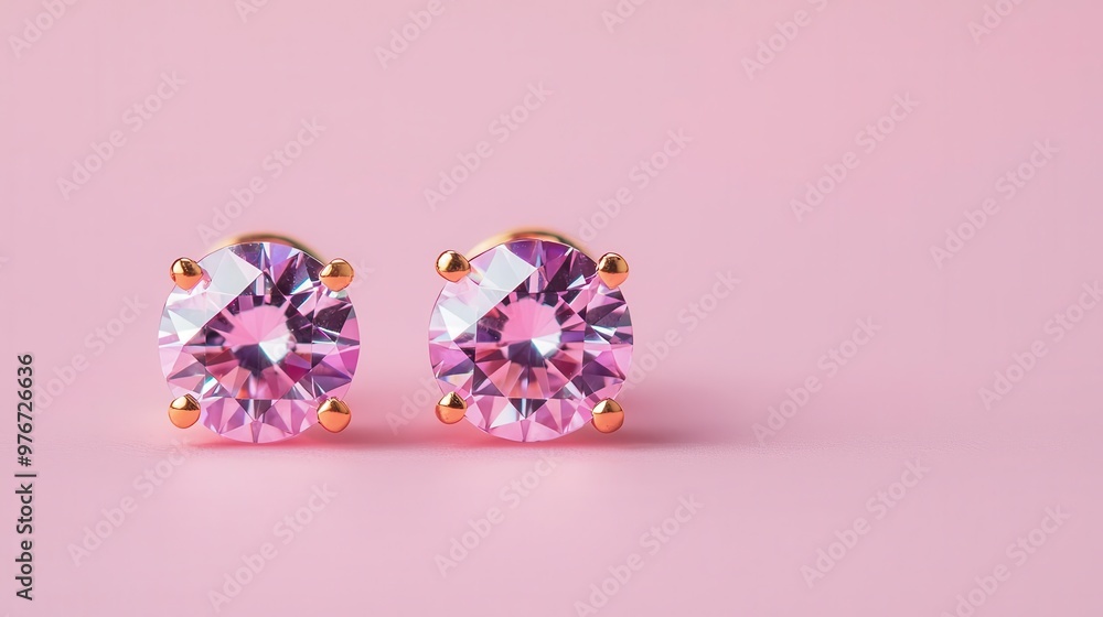 A pair of solitaire diamond earrings isolated, with large faceted gemstones shimmering against a simple background solitaire earrings, gemstone, faceted A pair of solitaire diamond earrings isolated, with large faceted gemstones shimmering against a simple background solitaire earrings, gemstone, faceted