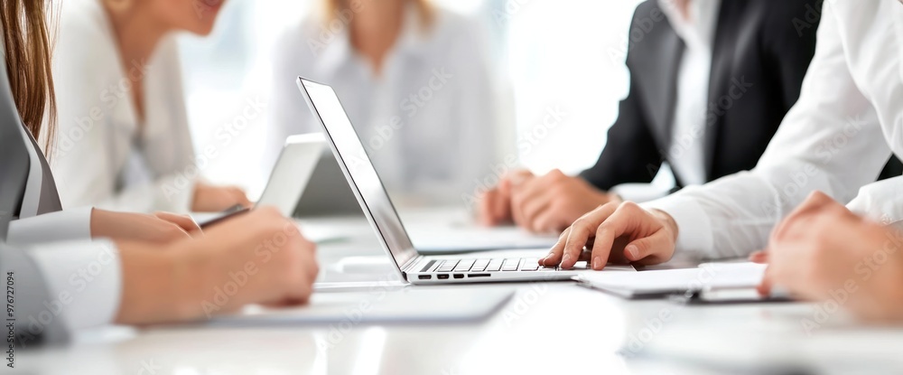 Business Meeting with Laptop Business Meeting with Laptop