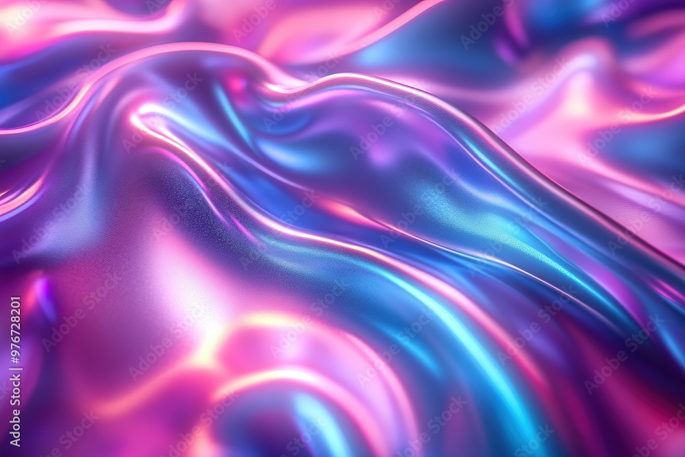A vibrant, flowing fabric showcasing stunning waves of purple and pink hues, creating a dreamy and surreal visual effect. A vibrant, flowing fabric showcasing stunning waves of purple and pink hues, creating a dreamy and surreal visual effect.