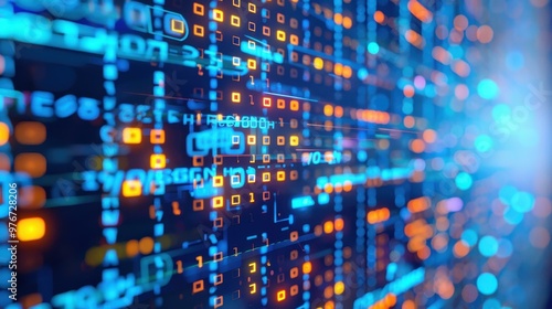 Wallpaper Mural Explore a digital realm where futuristic technology and vibrant blue tones converge to create a fascinating cyberspace experience. Torontodigital.ca