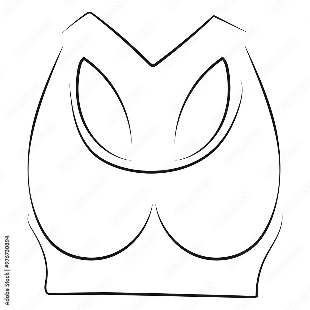 logo of women's underwear namely sports top with cups, vector logo of women's underwear namely sports top with cups, vector