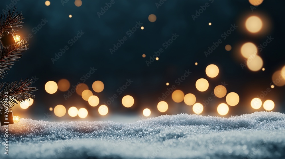 custom made wallpaper toronto digitalChristmas Lights Twinkle on Snowy Night