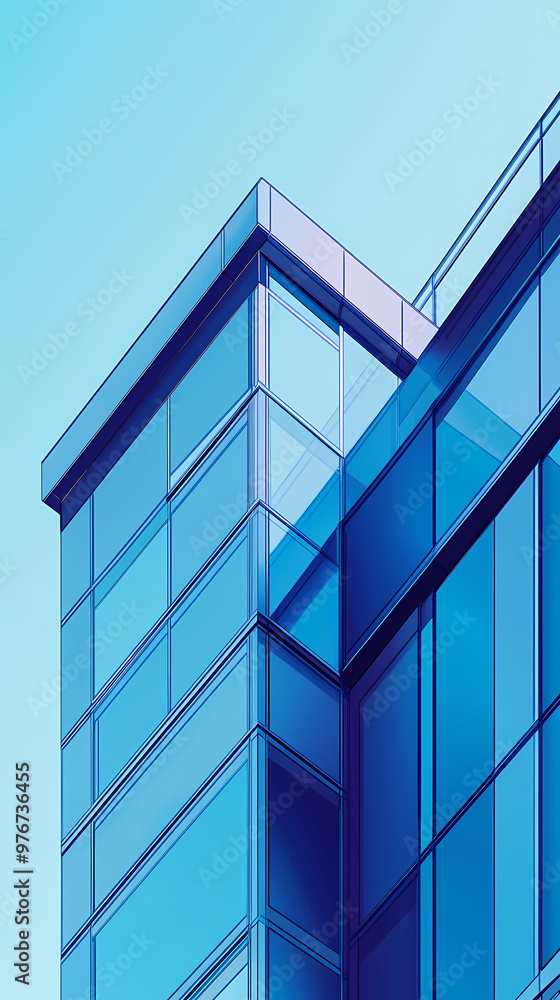 Modern glass building Modern glass building