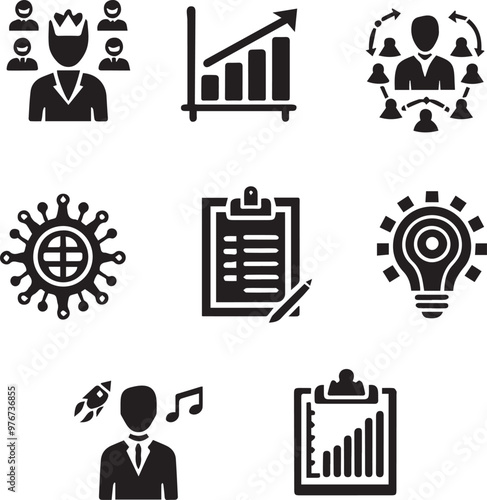 marketing icon sets vector design