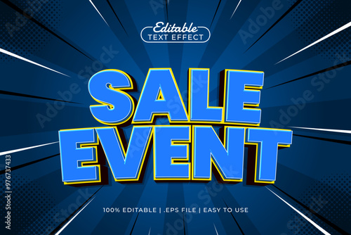 sale event editable text effect with a sale and discount text style
