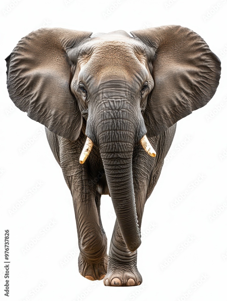 Fototapeta premium African Elephant Walking Towards the Camera