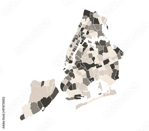 New York map vector, isolated on white background. Flat Earth, different colors. for web site pattern, annual report, infographics. Globe similar world map icon.