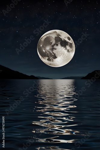 moon over water