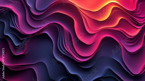 Vibrant abstract waves in gradient colors forming fluid, dynamic patterns and textures