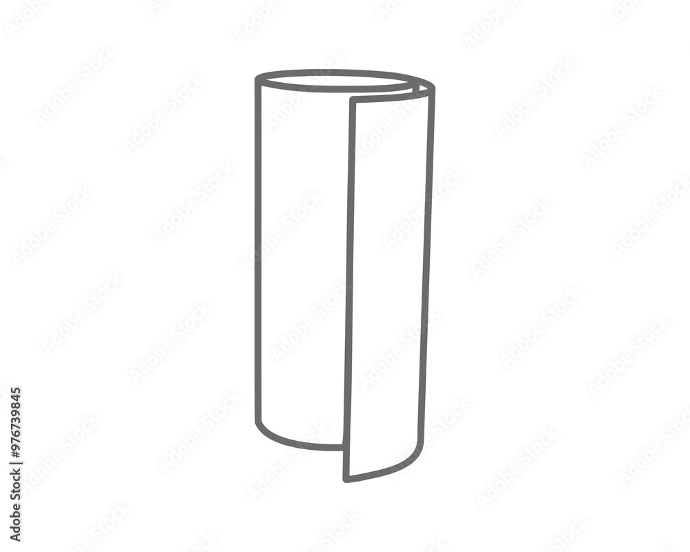 Textile roll vector icon. Paper tube illustration design for kitchen cleaning towel, carpet, scroll whatman, fabric. Textile roll vector icon. Paper tube illustration design for kitchen cleaning towel, carpet, scroll whatman, fabric.
