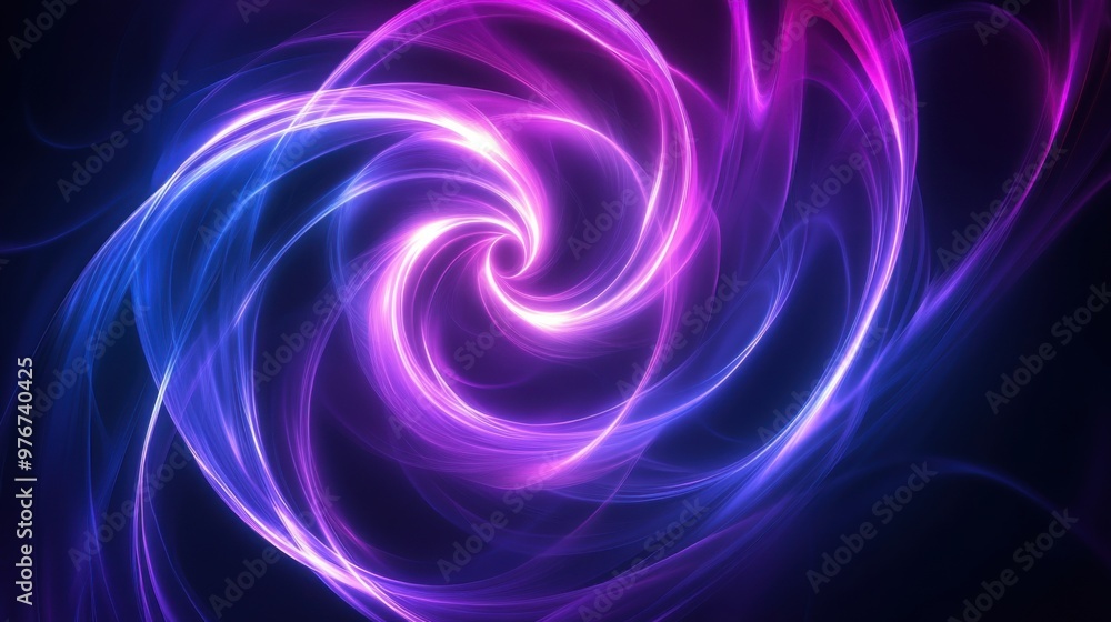 Vibrant abstract swirl with dynamic pink and blue light trails Vibrant abstract swirl with dynamic pink and blue light trails