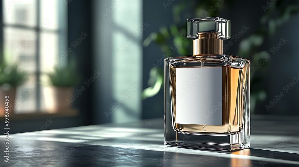 Elegant Perfume Bottle on a Table Elegant Perfume Bottle on a Table