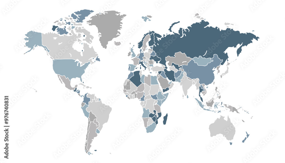 World map on white background. All countries in The World different colors. Can use for printing, website, presentation element, textile. World map vector illustration, high-resolution, travel. World map on white background. All countries in The World different colors. Can use for printing, website, presentation element, textile. World map vector illustration, high-resolution, travel.