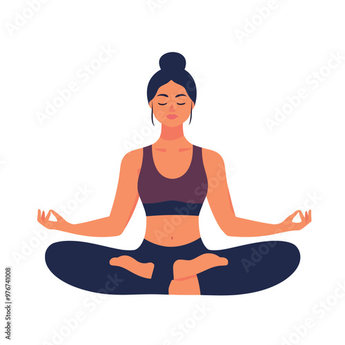 Young woman doing yoga