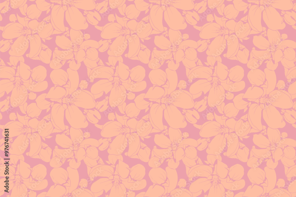 Hand drawn floral pattern vector design. Flower drawing simple ornament. Hand drawn floral pattern vector design. Flower drawing simple ornament.