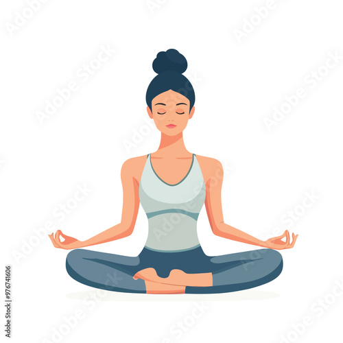 Young woman doing yoga