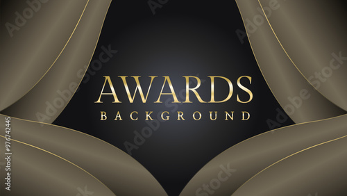 Black gold royal awards graphics background lines sparkle elegant shine modern glitter template luxury premium corporate abstract design.
